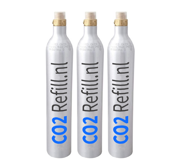 3 CO2 Cilinders incl. RuilBox - CO2 Refill.nl