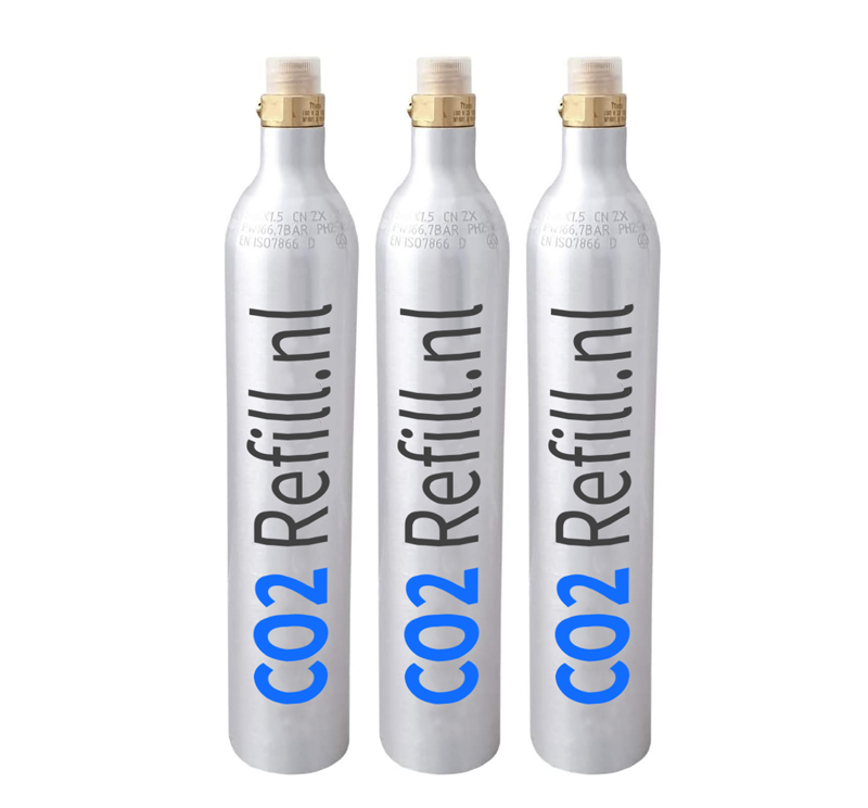 3 CO2 Cilinders incl. RuilBox - CO2 Refill.nl