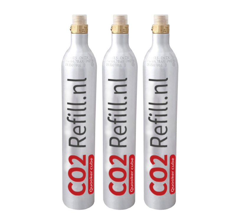 3 CO2 Refill.nl CUBE Cilinders incl. RuilBox - CO2 Refill.nl
