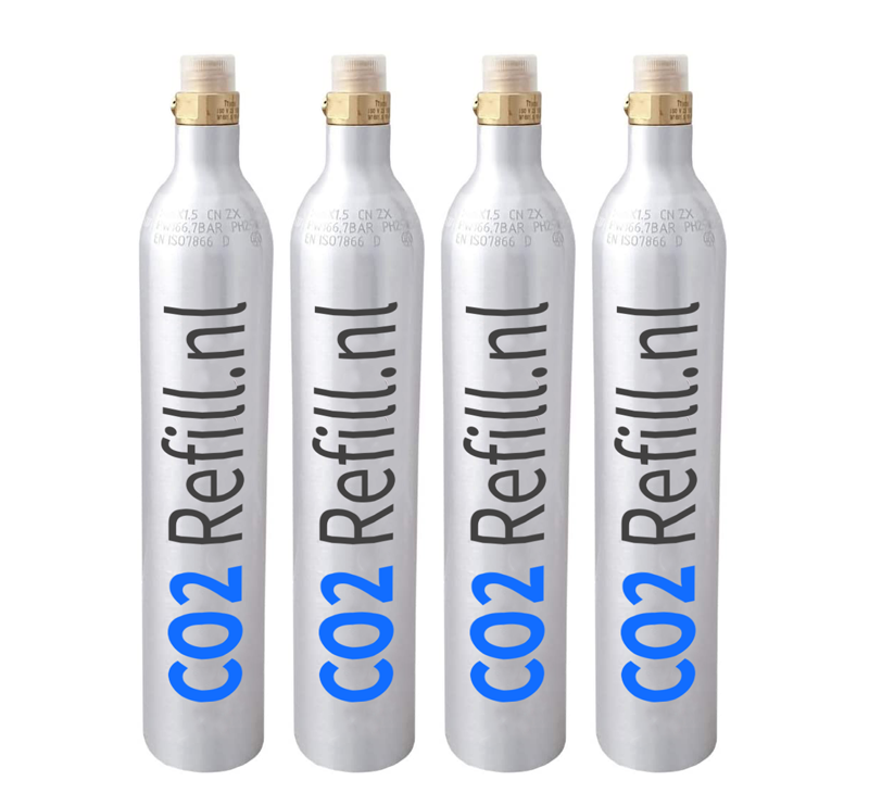 4 CO2 Cilinders incl. RuilBox - CO2 Refill.nl