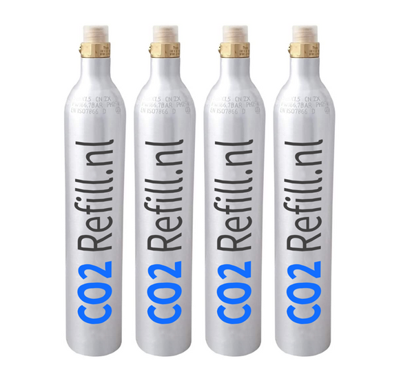 4 CO2 Cilinders incl. RuilBox - CO2 Refill.nl