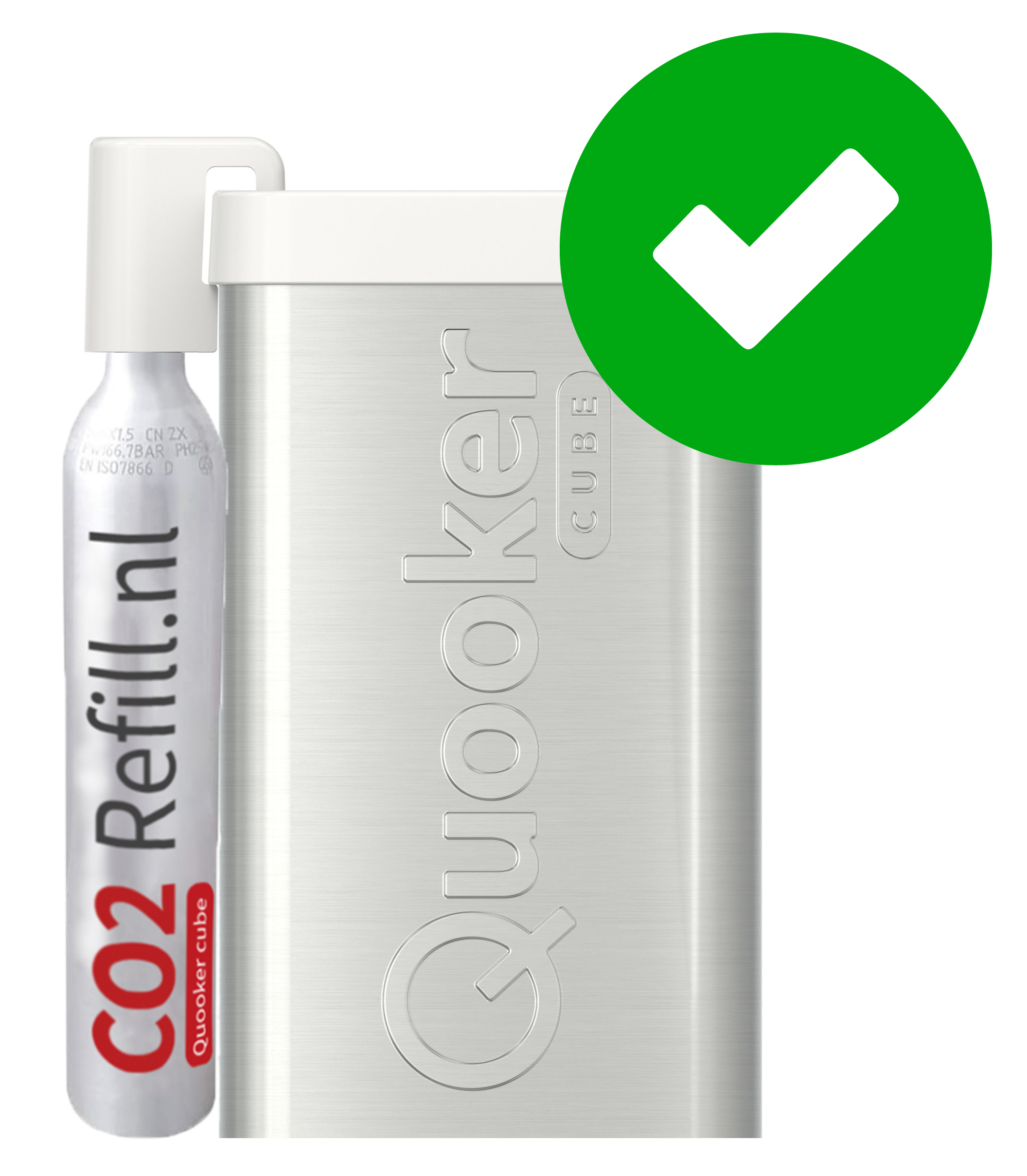 4 CO2 Refill.nl CUBE Cilinders incl. RuilBox - CO2 Refill.nl