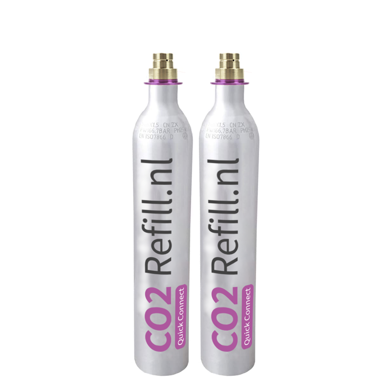 2 CO2 Refill.nl Easy Connect Cilinders incl. RuilBox - CO2 Refill.nl