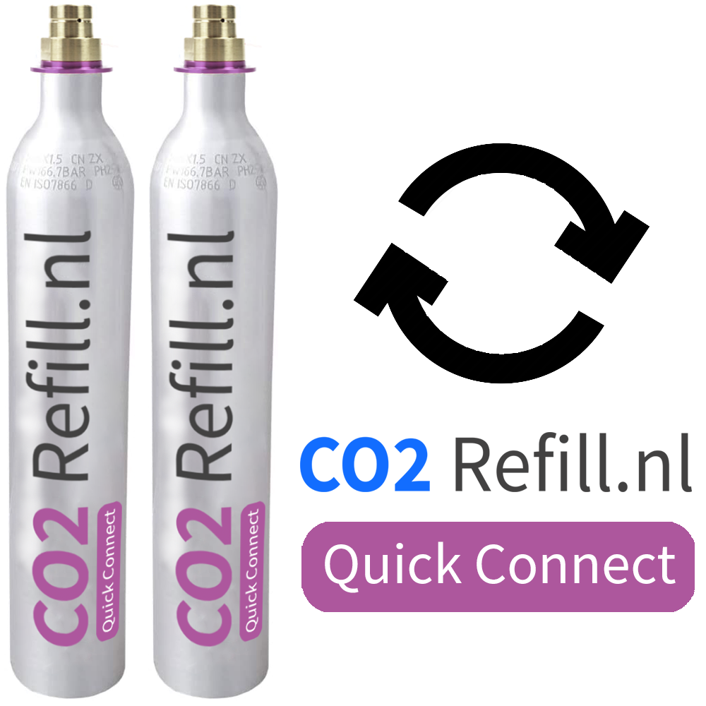 CO2 Refill voor 2 Easy Connect cilinders - CO2 Refill.nl