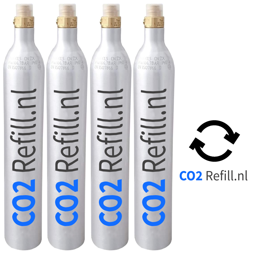 CO2 Refill voor 4 Cilinders - CO2 Refill.nl