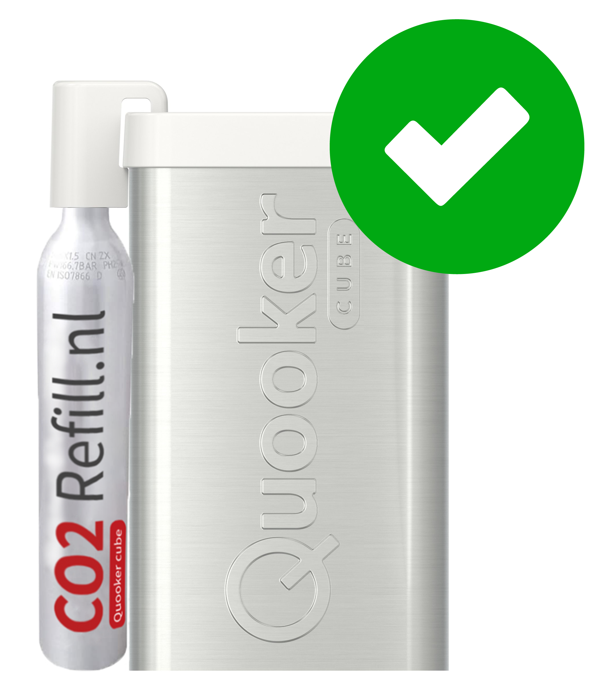 1 CO2 Refill.nl CUBE Cilinder incl. RuilBox - CO2 Refill.nl